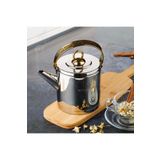 Evren Royal Dik Çelik Bitki Çayı Demliği 2,5 Litre, Çay Bitki Çaydanlığı Büyük Boy (SİLVER)
