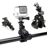 Evrensel Alüminyum Alaşımlı Aksiyon Kamerası Montaj Kelepçesi, 360° Döner, Motosiklet ve Bisiklet – Hero 11/10/9/8/7/6/5,,, Dji Osmo Action, ile Uyumlu, Siyah - Option-1