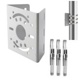 Evrensel Güvenlik Kamerası Dikey Direğe Montaj Braketi, CCTV Gözetleme Kameraları için 3 Döngülü Katı Metal Direk Montaj Braketi Adaptörü, LED Duvar/Sahne Işıkları, Güneş Panelleri (Küçük Boy)