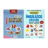 Evrensel İletişim İlkokul Resimli Türkçe + İngilizce Sözlük Seti 2 Kitap
