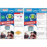 Evrensel İletişim Yayınları 8.Sınıf Matematik + Türkçe Yaprak Test Seti 2 Kitap 2023