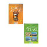 Evrensel İletişim Yayınları Atlas Coğrafya Atlası - Tarih Atlası / Resimli Grafikli / Atlas / 2 Kitap Set