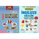 Evrensel İletişim Yayınları Ilkokul Resimli Türkçe + Ingilizce Sözlük Seti 2 Kitap 2023