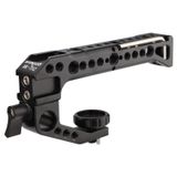 Evrensel Üst Kolu Kavrama, Mikrofon, LED Işık, Monitör, Kolay Düşük Açılı Çekimler için 3/8 "ARRI Yerleştirme Pimleri ile Video Sabitleme Rig