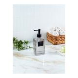Evrio 500 ml Tezgah Üstü Cam Sıvı Sabunluk Deterjanlık Mutfak Banyo (2 Adet Etiket)