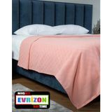 Evrizon Çift Kişilik Dama Desenli Pike. Damalı Otel Pikesi 200 x 230 - Somon - PİKE