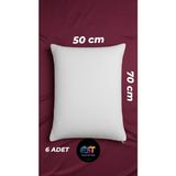 Evrizon Sıvı Geçirmez Yastık Alezi 6 Adet - 50 x 70 cm - Beyaz