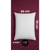 Evrizon Sıvı Geçirmez Yastık Alezi 8 Adet - 50 x 70 cm - Beyaz