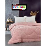 Evrizon Tek Kişilik Çift Taraflı Ranfors Pamuk Silikon Yorgan 155X215 cm - 155 x 195 cm - Pudra