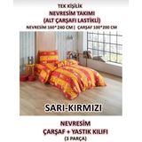 Evrizon Tek Kişilik Taraftar Çocuk Nevresim Takımı - 100 x 200 cm - Sarı - Kırmızı
