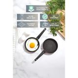 Evsane 14 cm Yanmaz Yapışmaz Döküm Yuvarlak Mini Sos Tavası