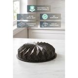 Evsane 28 cm Kristal Döküm Kek Kalıbı Geometrik Desen Kaydırmaz Taban