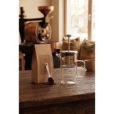 Evsane Paslanmaz Çelik Cam French Press 350 ml - Ölçü Çizgili Filtre Kahve & Bitki Çayı Demliği - Şeffaf