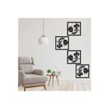 Evsay Çiçek Figürlü Dekoratif Süs Duvar Süsü Duvar Dekoru Ebat 30x30