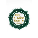 Evsay İsme ÖzelOtriş Süslü Pleksi Yazılı Aplikli Deri Tef Kına Gecesi Gelin Tefi 30cm Vurmalı Müzik Aleti