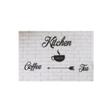 Evsay Kitchen Coffee Tea Yazılı Mutfak Süsü Duvar Süsü