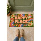 Evsebu Happy Place Modern Dekoratif Dış ve İç Kapı Önü Paspası