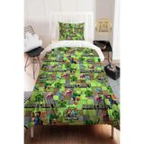 EVSEHOMES BAHCE MINECRAFT 155x220 Nevresim ve 50x70 Yastık Kılıfı ( Kişiye Özel )
