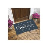 EVSEHOMES Welcome Yazılı, Dekoratif Keçe Taban Kaymaz Kapı Önü Paspası 40x60cm