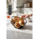EVSTYLE 10 LU TEL EKMEKLİK & MEYVELİK - 19 CM ÇAP