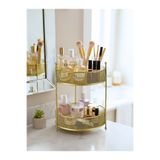 EVSTYLE FİLE İKİ KATLI MAKYAJ ORGANİZERİ - GOLD