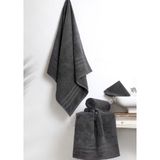 EvTeks % 100 Pamuk El Yüz Havlusu, Ultra Yumuşak Havlu Turkish Towels - 45 x 80 cm - Antrasit