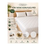 EVTEKSHOME 150x200 Yün Yatak Koruyucu Ped