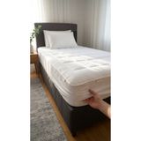 EVTEKSHOME Bambu Yatak Koruyucu Ped 100x200 cm Tek Kişilik Fitted Çarşaflı Yatak Alezi %100 Pamuk Kumaş Sık Dokuma Doğal Koruma