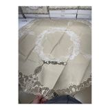 EVTEKSTİLİ 160 x 160 TAM YUVARLAK DANTEL ANGLES MASA ÖRTÜSÜ