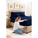 Evve Home Lastikli Çarşaf Penye - 100X200 - Lacivert