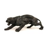 Evvehediyelikeşya Polyester Altın Leopar Salon Süsü Biblo 18X48 cm