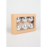 Evvon Gümüş Dekoratif Top Obje 6'lı Set 6 cm, 5003224335