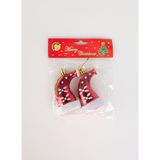 Evvon Yılbaşı Süsü XMS NOEL ŞAPKA ASMALI SÜS 2'Lİ 7 CM
