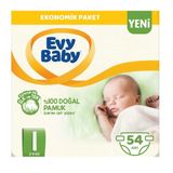 Evy Baby No:1 Yenidoğan 54 Adet Bebek Bezi