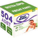 Evy Baby No:4 Maxi 504 Adet Bebek Bezi