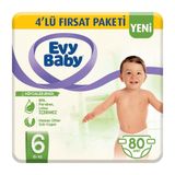 Evy Baby No:6 XLarge 80 Adet Bebek Bezi