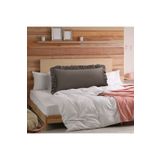 EVYA Cilt Dostu Yumuşak %100 Pamuklu Fırfırlı Uzun Yastık Kılıfı 50x135 Cm Kahve Hamile Dekoratif Kılıf