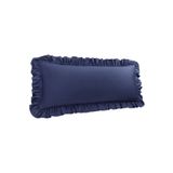 EVYA Cilt Dostu Yumuşak %100 Pamuklu Fırfırlı Uzun Yastık Kılıfı 50x135 Cm Mavi Hamile Dekoratif Kılıf