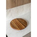 Evyeri 23 cm Döner Akasya Ahşap Sunumluk – 360° Dönebilen Yuvarlak Ahşap Servis ve Sunum Tabağı – Kahvaltılık Peynir Pasta Çerez Meyve Sunum Standı 23X3 cm