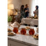 Evyeri 3'lü Borosilikat Damla Çay Bardağı Seti 200 ml Şeffaf Cam Kupa Kahve Kupası Çay Kupası Latte Kupası Isıya Dayanıklı Modern Cam Bardak