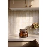 Evyeri 750 ML Amber Cam Kavanoz Kilitli Kapaklı Contalı Saklama Kavanozu | Paslanmaz Çelik Mandallı Kapak | Kalın Cam Hava Geçirmez Erzak Baharat Kahve Kuruyemiş Saklama Kabı EVY-030091