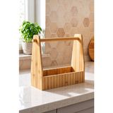 Evyeri Bambu Kağıt Havluluk ve Peçetelik Organizer 26,5X10X25 cm – Çok Amaçlı Mutfak Düzenleyici, Ahşap Tezgah Üstü Saklama Rafı, Bambu Organizer Standı