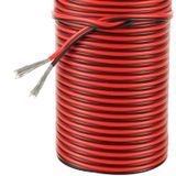 EvZ 20 Ayar 2 Pin Uzatma Kablosu, 20AWG 2 İletken Paralel Elektrik Kablosu Led Şeritler için Tek Renk 3528 5050, Kırmızı Siyah, 7.6ft/20M