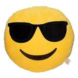 EvZ LI & HI Emoji gülen surat ifadeleri yastık yastık dekoratif yastık sandalye minderi oturma minderi yuvarlak (Cool)