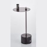 Evza Mermer Disk Asimetrik Mumluk Siyah Antrasit 9 * 15 * 36 Cm