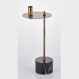 Evza Mermer Disk Asimetrik Mumluk Siyah Bronz 9 * 15 * 36 Cm