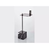 Evza Mermer Kare Asimetrik Mumluk Siyah Antrasit 12,5 * 12,5 * 31 Cm
