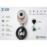 Ewatt Z-01 22 Kw Ac Wallbox Elektrikli Araç Şarj Istasyonu | Rfıd’li Duvar Tipi Ev Şarj Cihazı