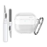 EWEC AirPods 4. Nesil ve AirPods 5. Nesil Uyumlu Karbon Fiber Hybrid Polymer Technology Premium Kulaklık Kılıfı ve 3'ü 1 Arada Bluetooth Kulaklık Temizleme Kalemi Seti (Şeffaf)