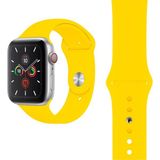 Ewec Apple Watch 1 2 3 4 5 6 7 8 9 Se 38-40-41 mm Uyumlu Premium Spor Yumuşak Silikon Saat Kordon Kayış - Sarı
